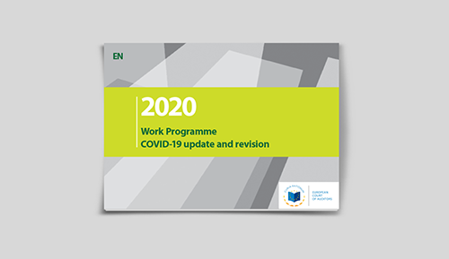 2020 πρόγραμμα εργασίας - Επικαιροποίηση και αναθεώρηση λόγω της COVID-19